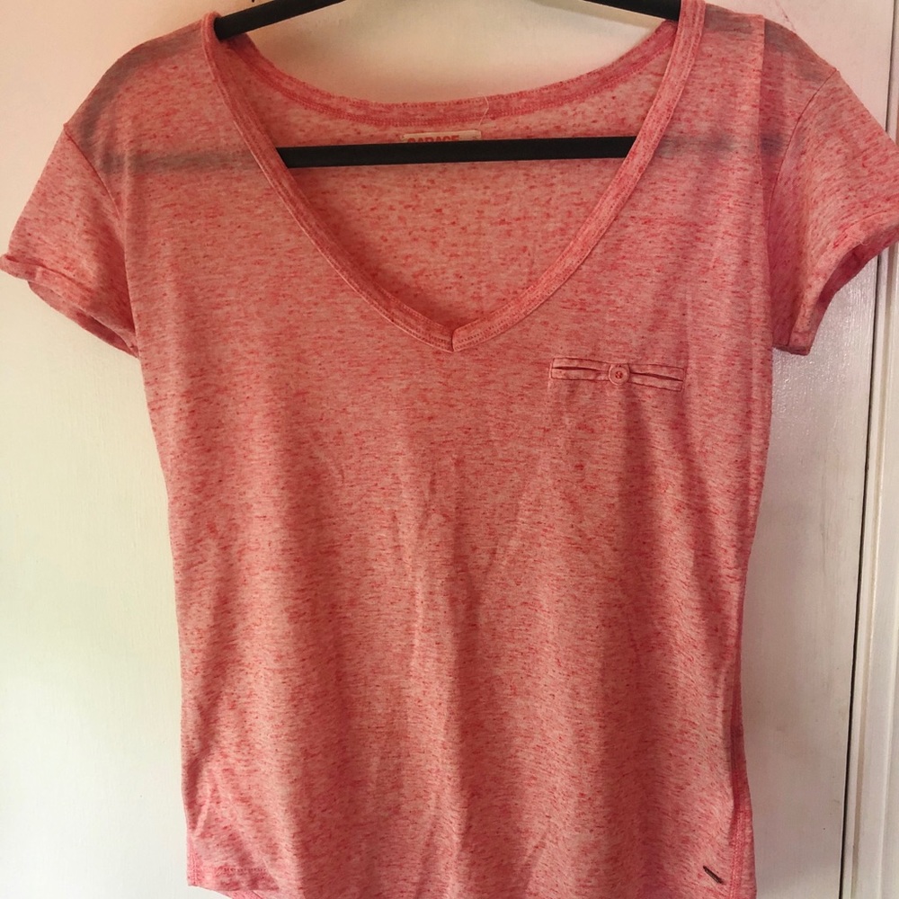 Pink short sleeved shirt